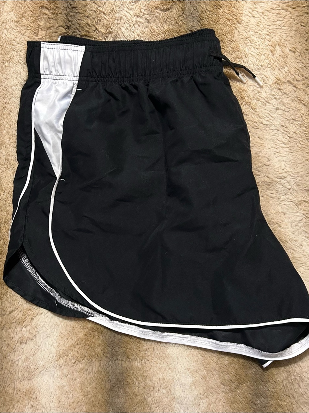 bcg Black Athletic Shorts with White Trim